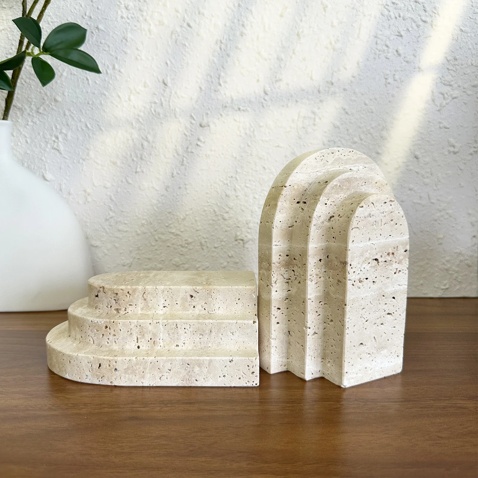 1 Piece Stylish Natural Marble Stone Bookends Modern Decorative Desk Accessories for Home Living Room, Office & Bookshelf - Image 6