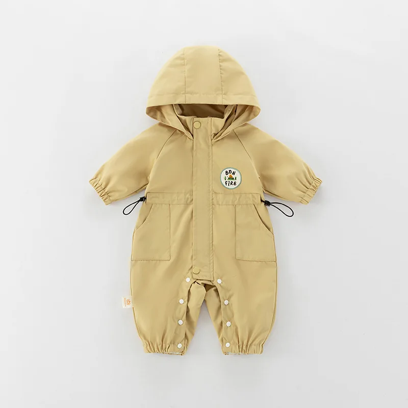 MILANCEL Autumn Baby Romper Outdoor Jacket 0-2Y Unisex Infant Casual Double-layer Hooded Jumpsuit Toddler Warm Outwear Clothes - Image 4