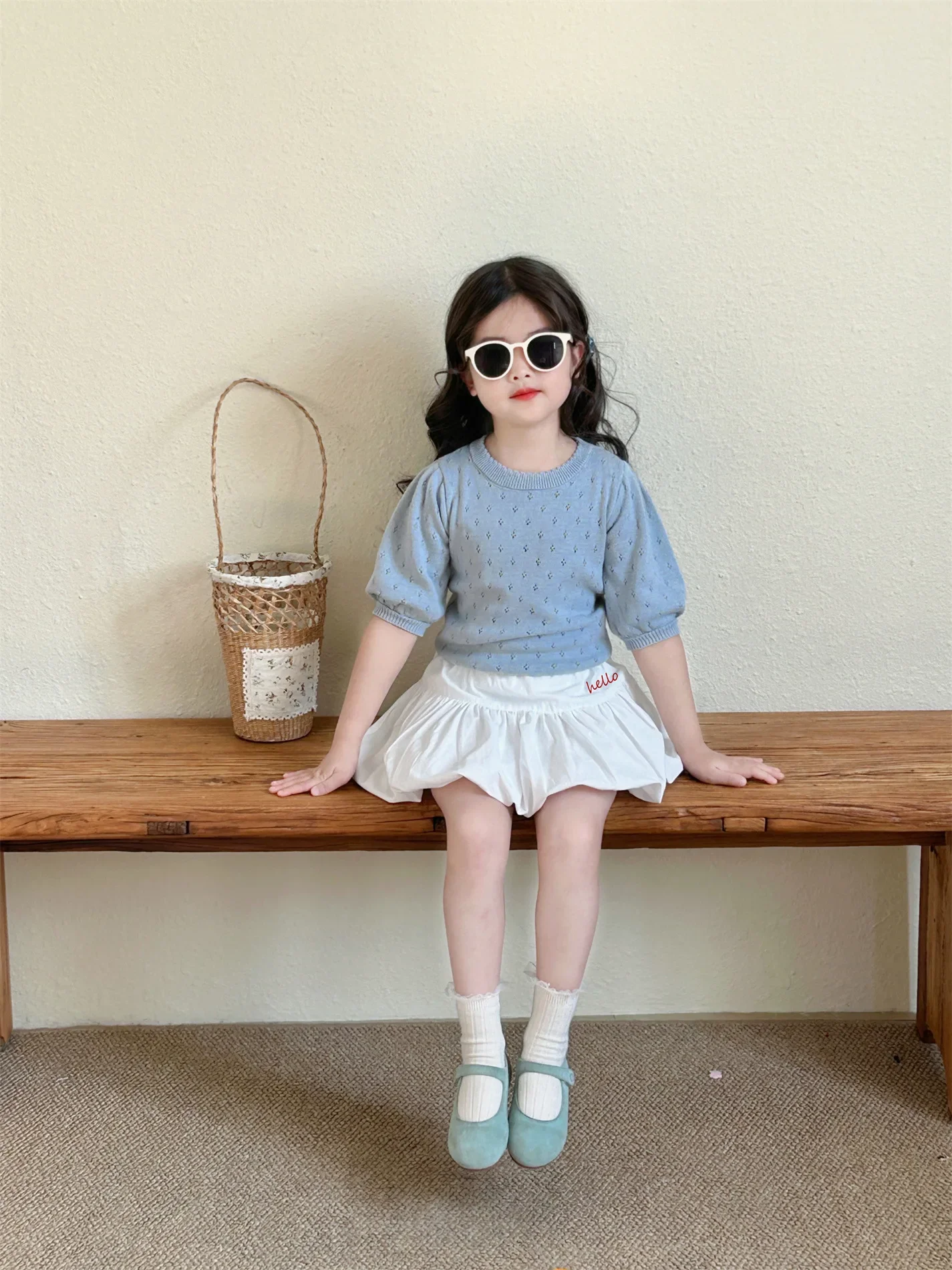 Baby Girls Skirts 2025 Spring New White Pod Skirt Korean Style Fashion Latter Embroidery Kids Girls Wear Culottes - Image 6