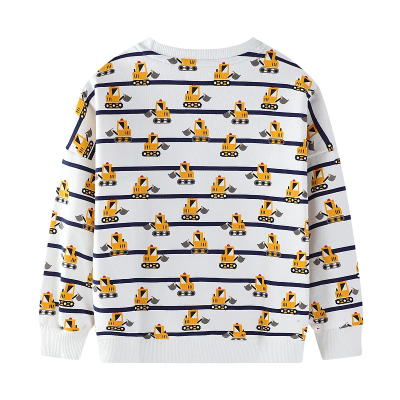 Jumping Meters 2-7T Print Boys Sweatshirts Kids Clothes Long Sleeve Baby Hooded Sport Shirts Autumn Spring Tops Pullover Shirts - Image 2