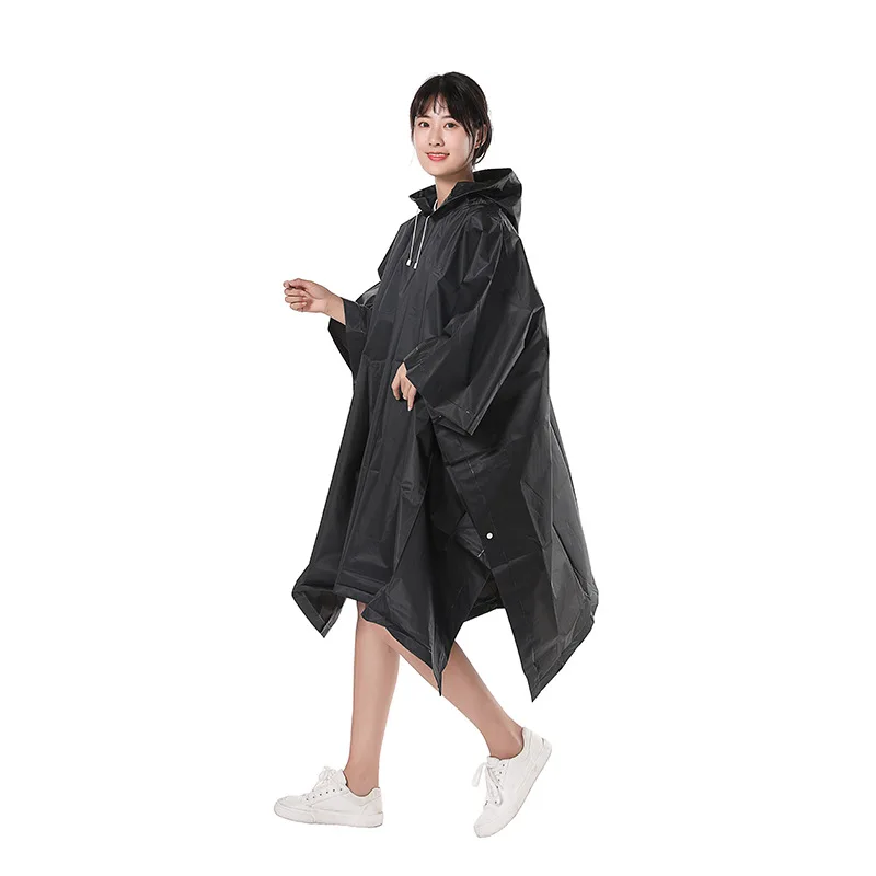 High Quality EVA Unisex Raincoat Thickened Raincoat Women Waterproof Poncho Men Black Bicycle Camping Waterproof Rainwear Suit - Image 3