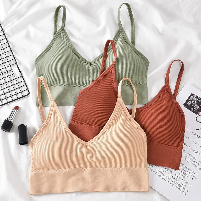 Kit 4 Women Seamless Bra Set, Sexy Beautiful Back Cotton Bra Comfortable Breathable Padded Bra Underwear - Image 3