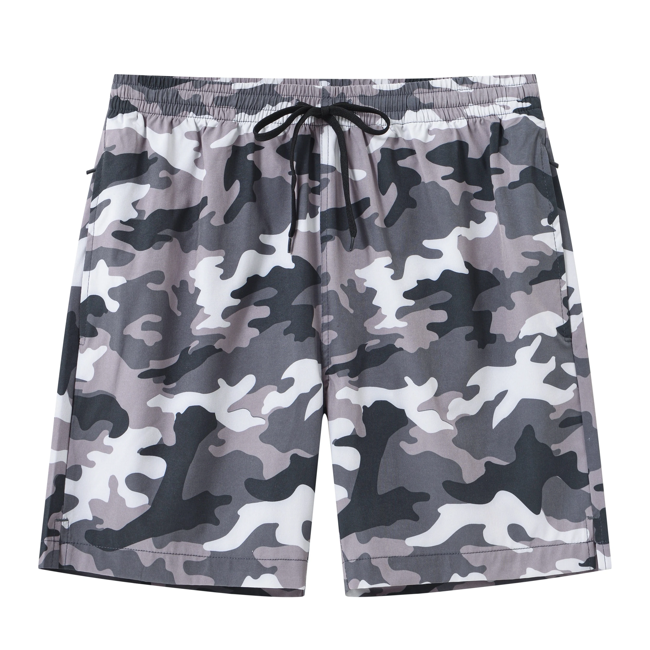 Summer Men's Swim Trunks Quick Dry Beach Surf Shorts, Camouflage Strip Shorts with Zipper Pockets and Mesh Lining - Image 3