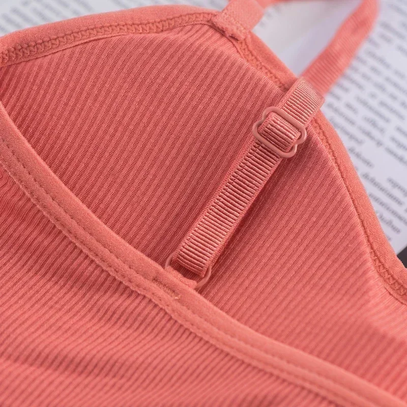 Female Solid Lingerie Wireless Bralette Women Rib Crop Tops Sexy Active Bras No Wire Push Up Bra Intimates Brassiere Underwear - Image 4
