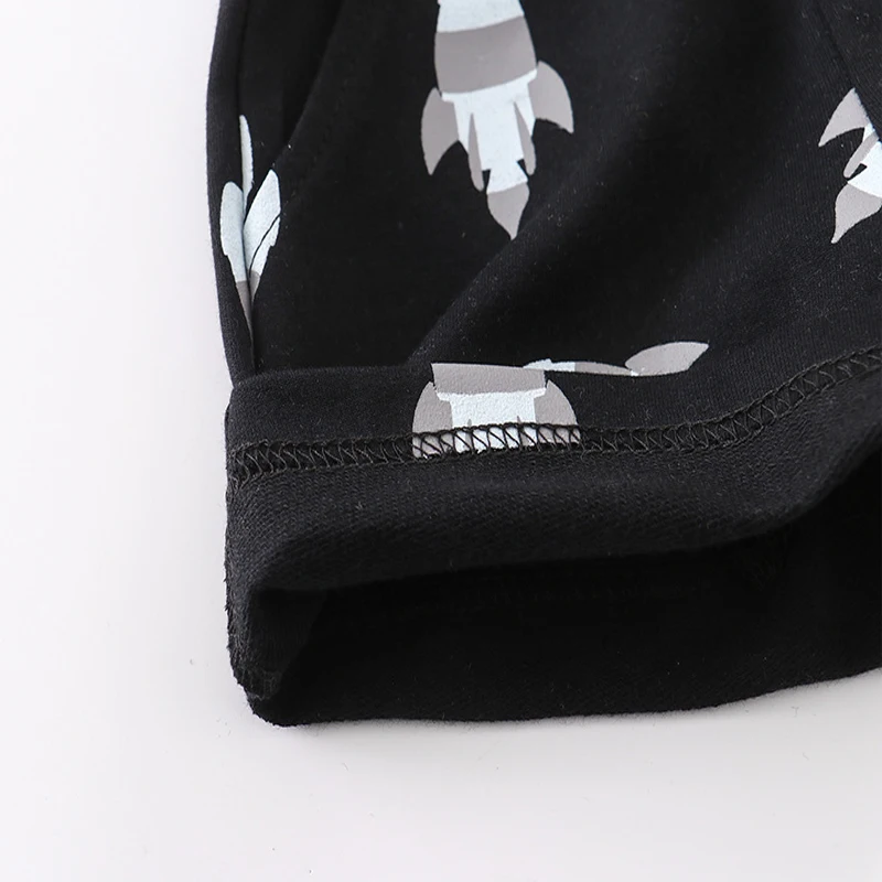 Little maven Korean Summer Boys Casual Shorts Cartoon Kids Beach Pants Rocket Print Knitting Baby Boys Sport Clothing 2-7year - Image 6