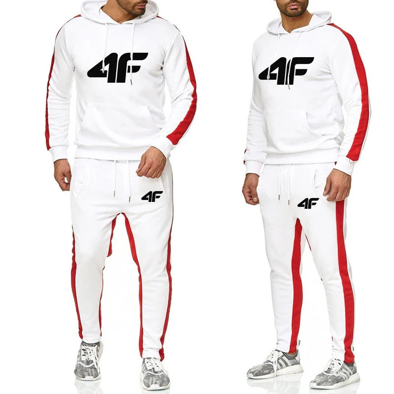 Men Two Piece Outdoors Men's Tracksuit Set Hot Sale Sportswear Sweatpants Hoodie Fashion Comfortable Casual Jogging Single Pants - Image 3