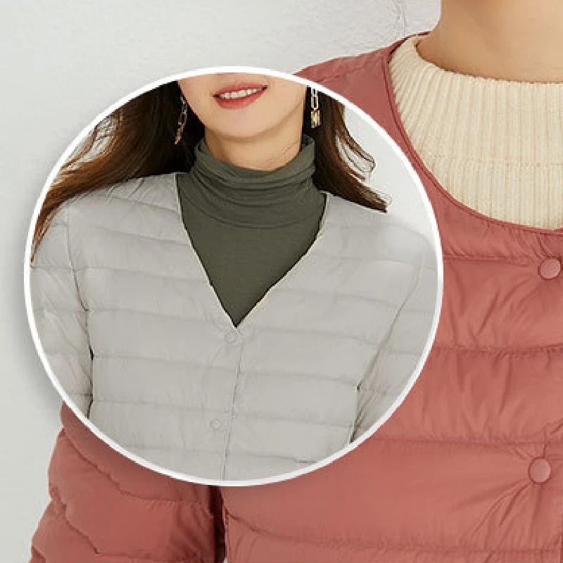 Top Grade 90% White Duck Down Women Ultra Lightweight Packable Line Jackets 2023 New Autumn Winter Keep Warm Puffer Coats - Image 6