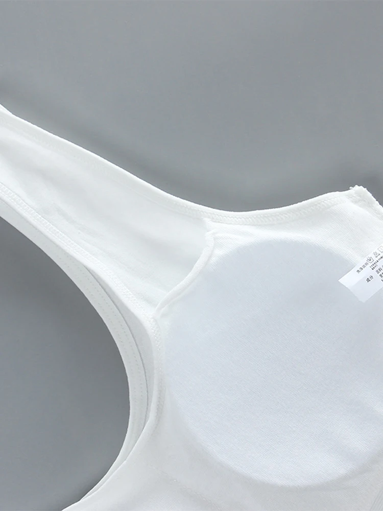 LJMOFA Girls Cute Underwear Set Kids Cotton Sports Training Bra Solid Color Letters Printed Neckline Teenage Briefs Panties B219 - Image 4