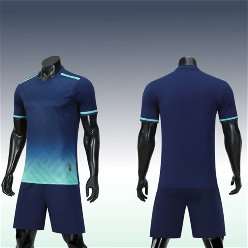 Football Jerseys High Quality Blank Soccer Short Sleeve Shorts Kids Women Men Sport T-Shirt DIY Number Customization - Image 2