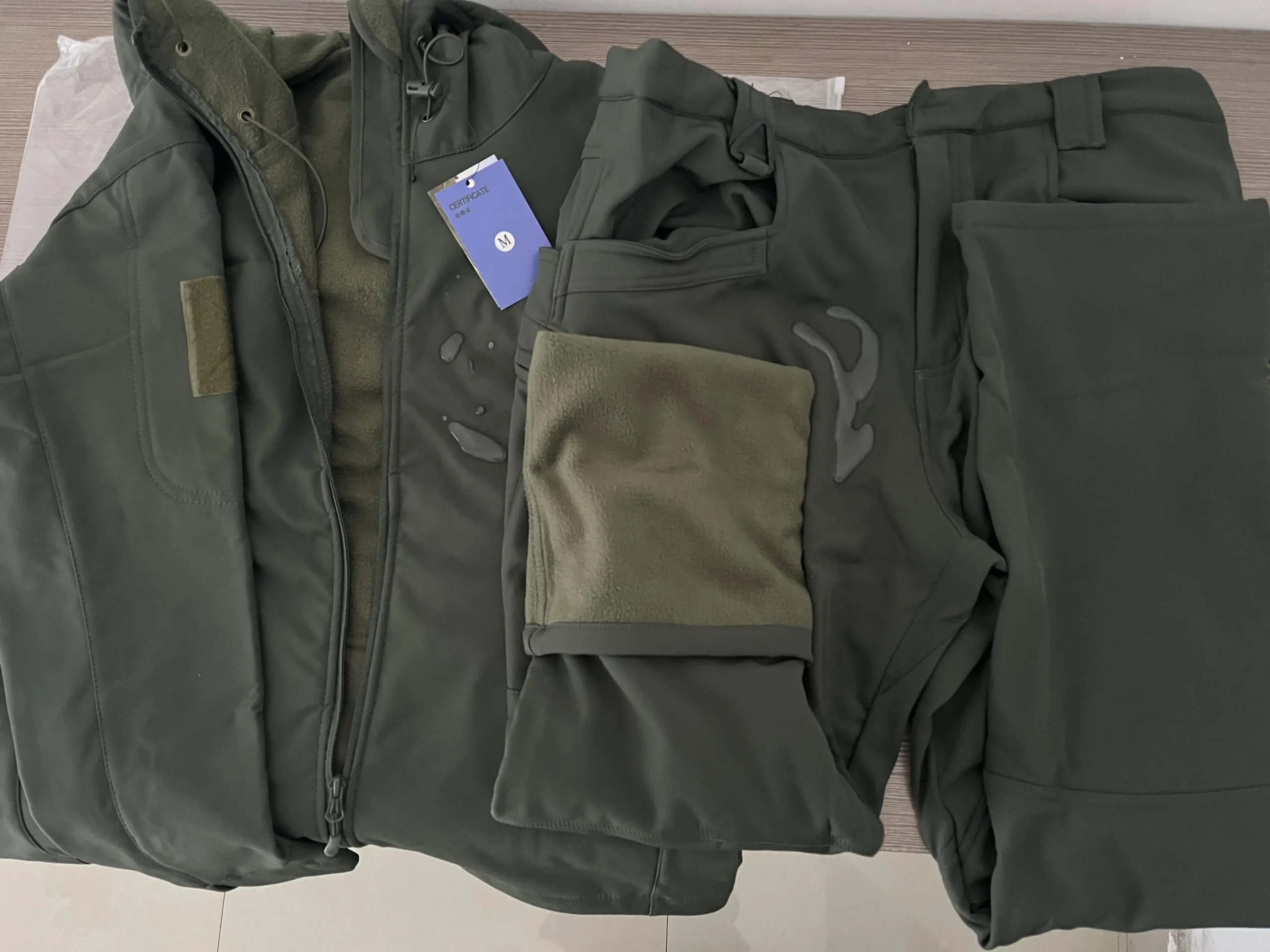 Army SoftShell Tactical Waterproof Jackets Men Hood Coat Military Combat Tracksuit Fishing Hiking Camping Climbing Pant Trousers - Image 5