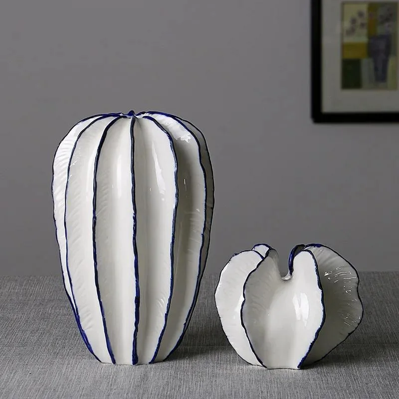 Creative Vase Ceramic Vase Living Room Floral Ornaments Flower Arrangement Home Decoration Vases Living Room Decoration - Image 4