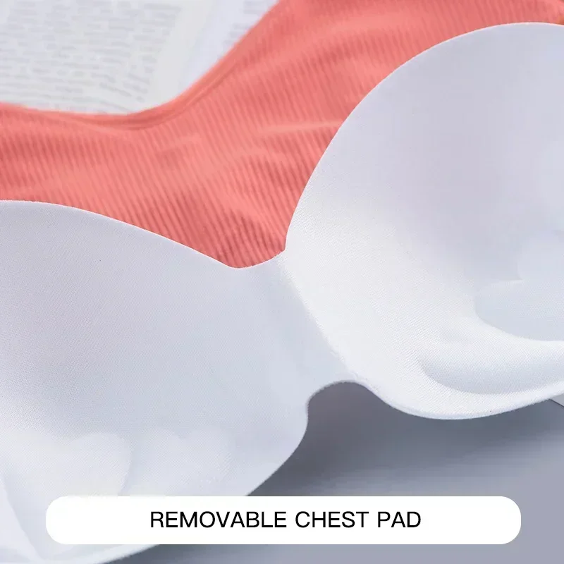 Female Solid Lingerie Wireless Bralette Women Rib Crop Tops Sexy Active Bras No Wire Push Up Bra Intimates Brassiere Underwear - Image 3