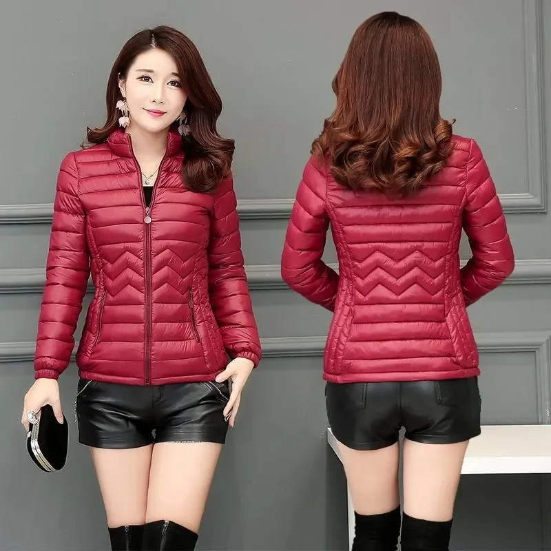 Women Parkas Winter Jacket Down Cotton Jacket Warm Korean Casual Lightweight Solid Color Parka 2023 New Female Snow Coat Outwear - Image 5