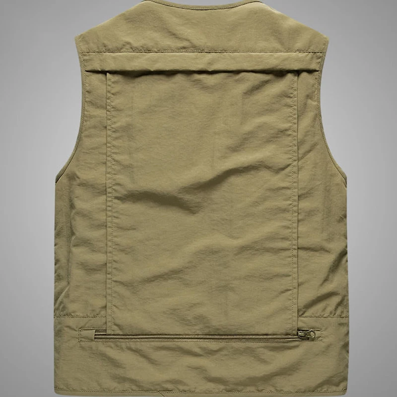 2023 Summer New Mens Many Pocket Tactical Hiking Fishing Vest Man Photographer Waistcoat Mesh Cargo Sleeveless Jacket Tool Vest - Image 2