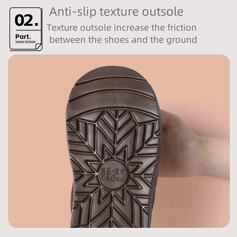 Women Thick Sole Winter Cotton Shoes Ladies Casual Warm Anti-slip Snow Boots Female Outdoor Fashion Flat Footwear - Image 6