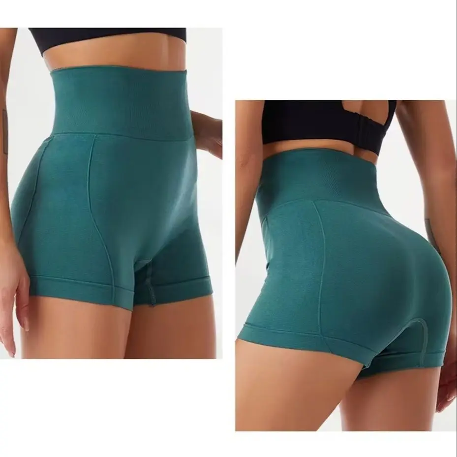 2023 Women High Waist Workout Yoga Shorts Seamless Fitness Scrunch Butt Running Sports Leggings Shapewear Training Pants - Image 3