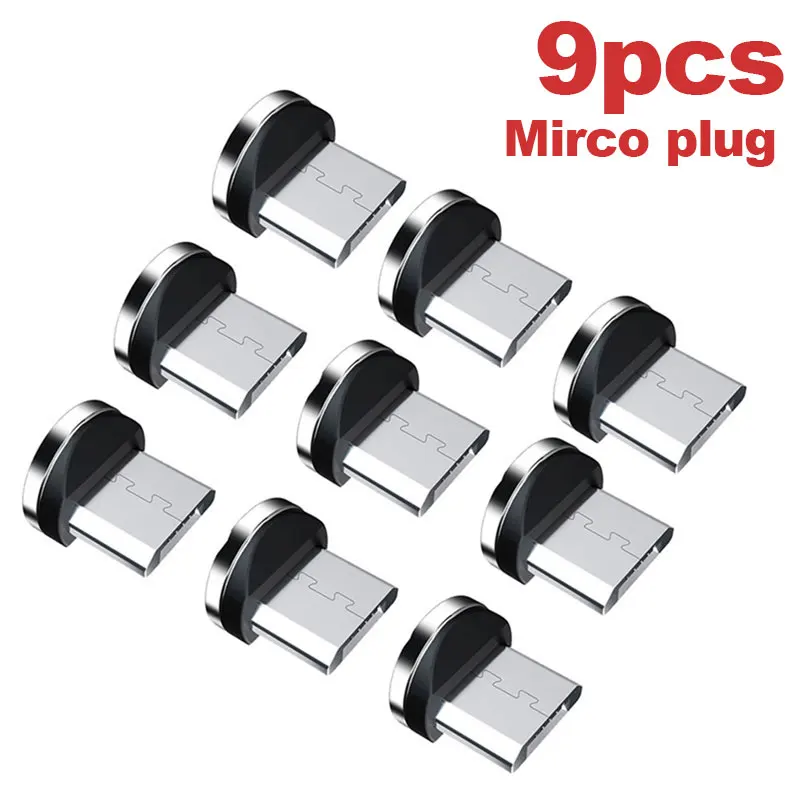 MVQF 9pcs Converter Charging Cable Adapter For Mobile Phone 360 Degree Rotation Magnetic Tips Replacement Parts Operate Durable - Image 5