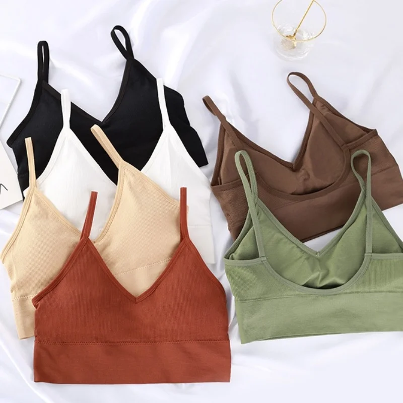 Kit 4 Women Seamless Bra Set, Sexy Beautiful Back Cotton Bra Comfortable Breathable Padded Bra Underwear - Image 2