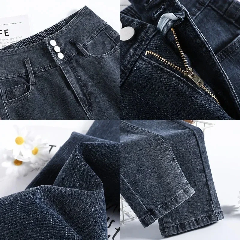 High Waist Women's Ankle-length Pencil Jeans Spring Fall Skinny Vaqueros Korean New Streetwear Denim Pant Stretch Kot Pantalones - Image 5
