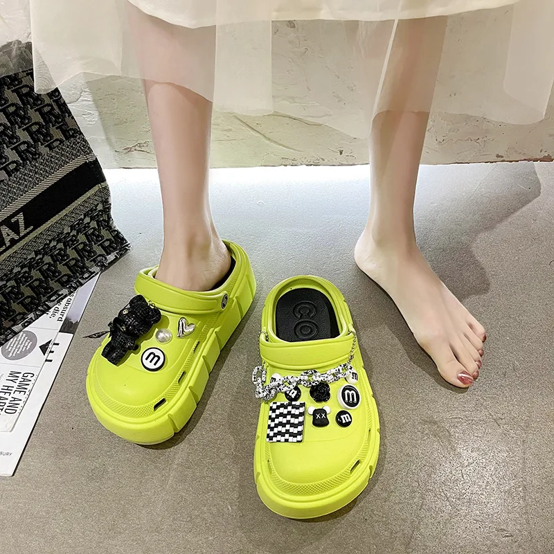 Summer Women Slippers Platform Clogs Outdoor Garden Shoes Female Pool Sandals Bathroom Flip Flops Mules Ladies Beach Slides - Image 3