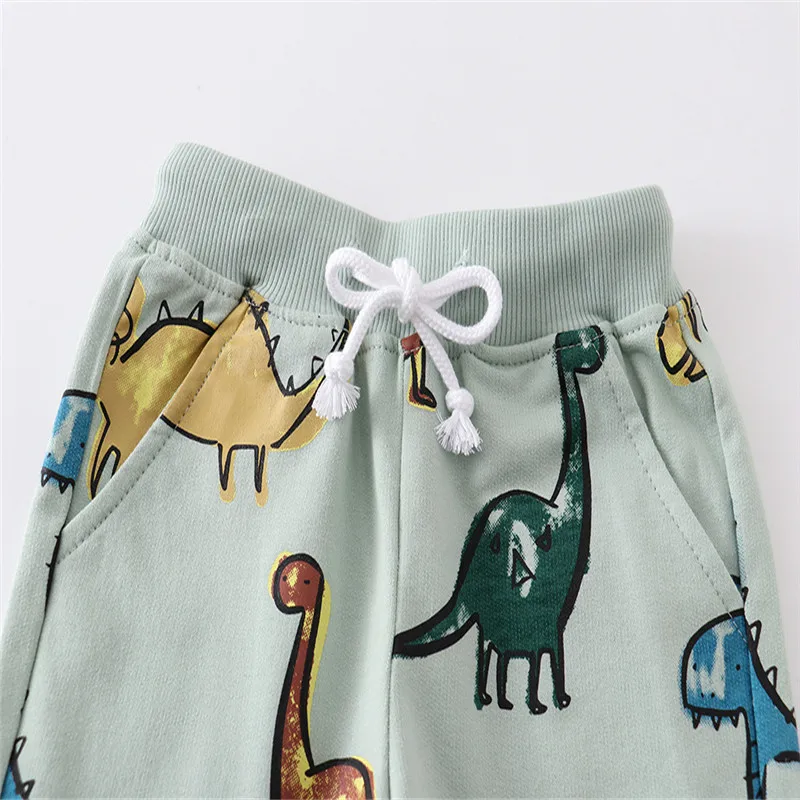 Jumping Meters 2-7T Summer Boys Shorts Dinosaurs Print Drawstring Baby Boys Girls Short Pants Animals Children's Kids Trousers - Image 3