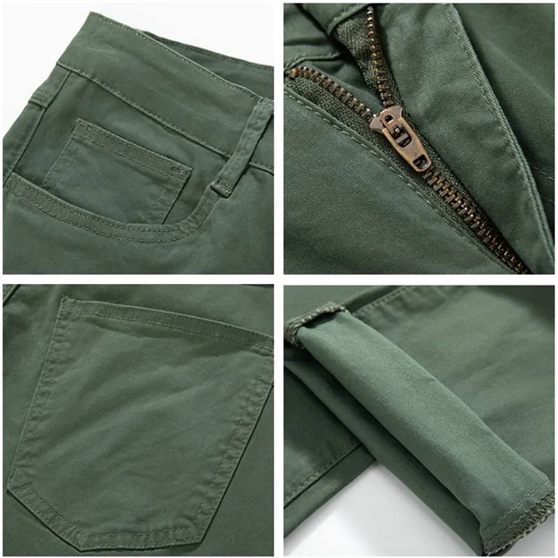 Cotton Trousers Mens Comfortable Stretched Loose Pencil Pants Plus Size 44 46 48 Male Khaki Wine Red Male Elastic Casual Outwear - Image 5