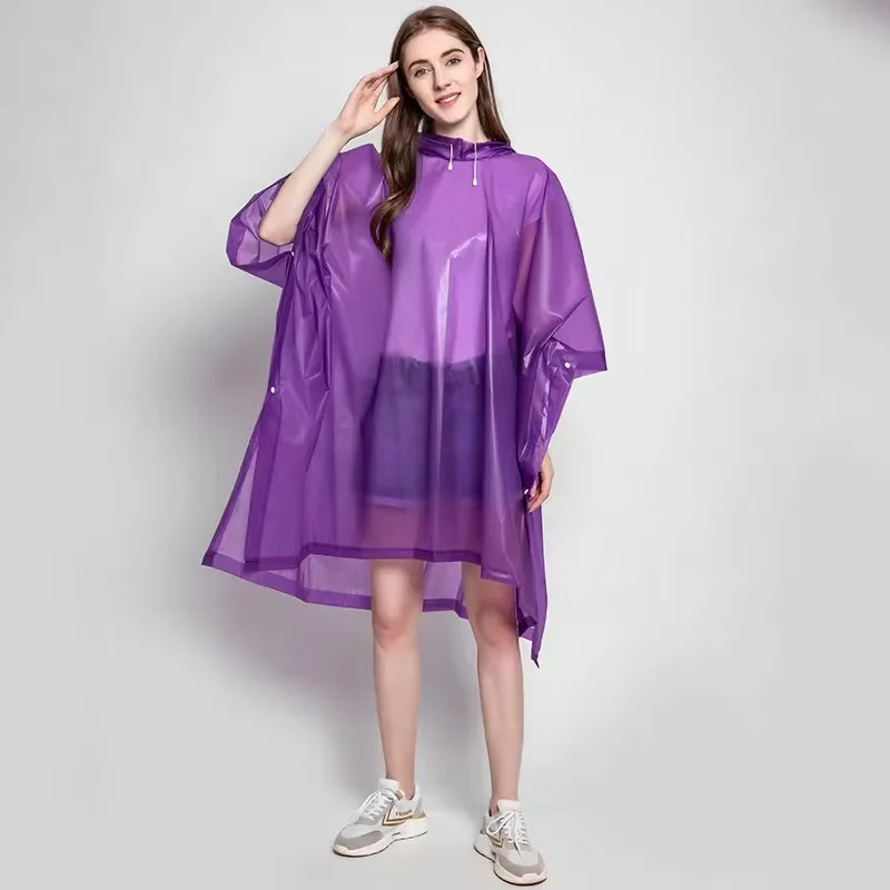 High Quality EVA Unisex Raincoat Thickened Raincoat Women Waterproof Poncho Men Black Bicycle Camping Waterproof Rainwear Suit - Image 5
