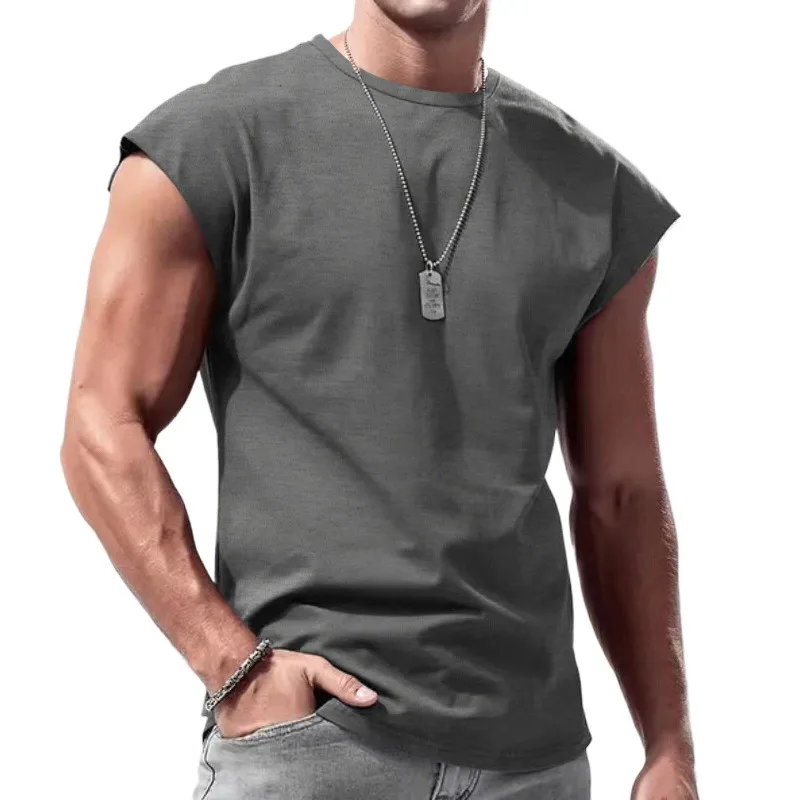 UETEEY Bodybuilding Sports Tank Tops Men Gyms Fitness Workout Sleeveless T Shirt Male Summer Loose Undershirt Running Man Vests - Image 4