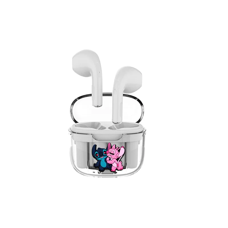Disney Stitch Transparent charging Wireless Bluetooth Earbuds HiFi Sound HD Call Headsets Smart Touch Low Latency Long Endurance - Image 4