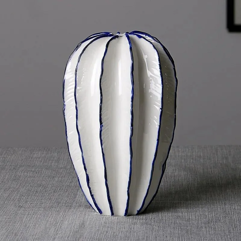 Creative Vase Ceramic Vase Living Room Floral Ornaments Flower Arrangement Home Decoration Vases Living Room Decoration - Image 2