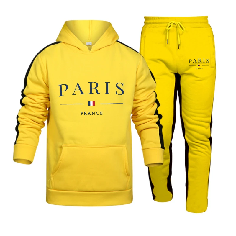Autumn Winter Men Two Piece Outdoors Mens Tracksuit Set Hot Sale Sportswear Sweatpants Hoodie Fashion Comfortable Casual Jogging - Image 3