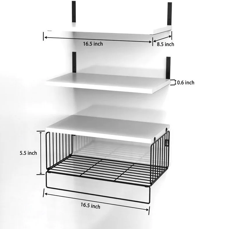 Wall Mounted Floating Shelves 3 Wood Bathroom Shelves Farmhouse Floating Shelf Bathroom Accessories for Bedroom - Image 6