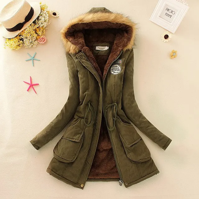 2024 New Autumn Winter Women Cotton Jacket Padded Casual Slim Coat Emboridery Hooded Parkas Wadded Warm Overcoat - Image 4