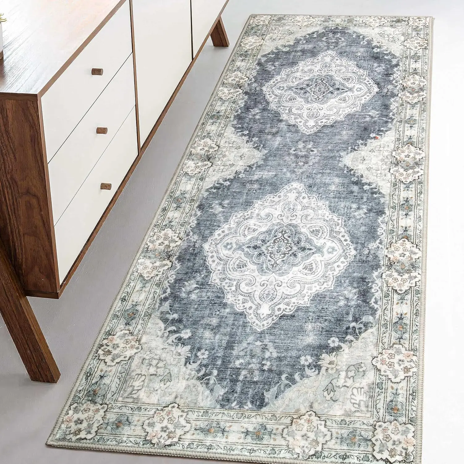 vikama Area Runner Rugs Boho Machine Washable Soft Anti-slip Carpet for Kitchen Bedroom Living Room Dining Room Home Decoration - Image 3
