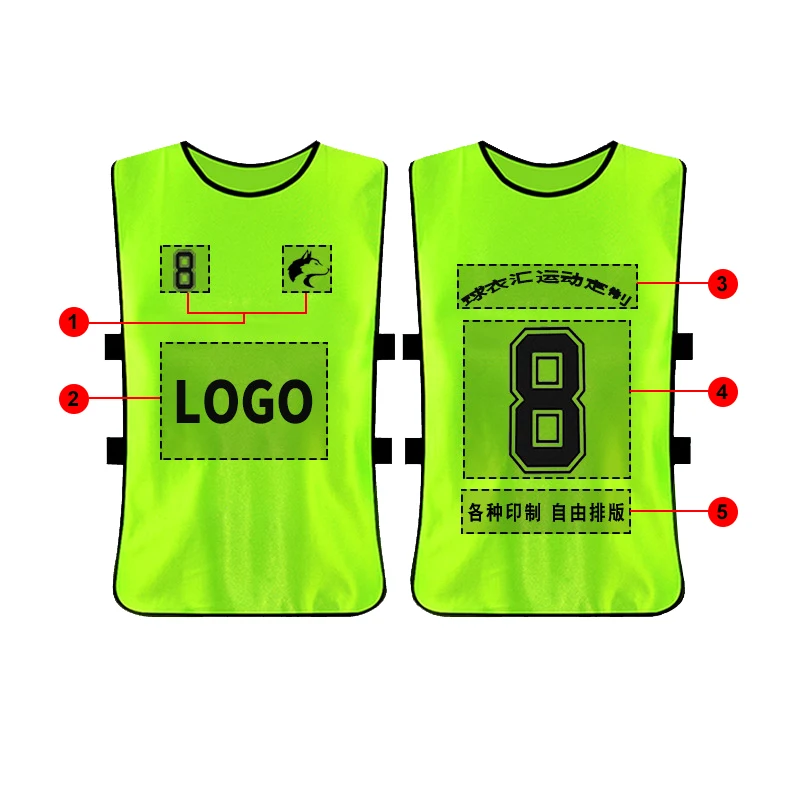 6PCS Adults Kids Training Vests Quick Drying Basketball Football Jerseys Soccer Vest Pinnies Practice Team Sports Vest Team - Image 4