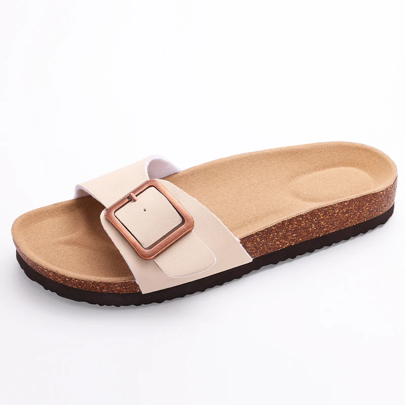 Evshine Cork Footbed Flat Slippers Fashion Flip Flops Women Outdoor Beach Shoes With Arch Support Women's Summer Clogs Sandals - Image 2