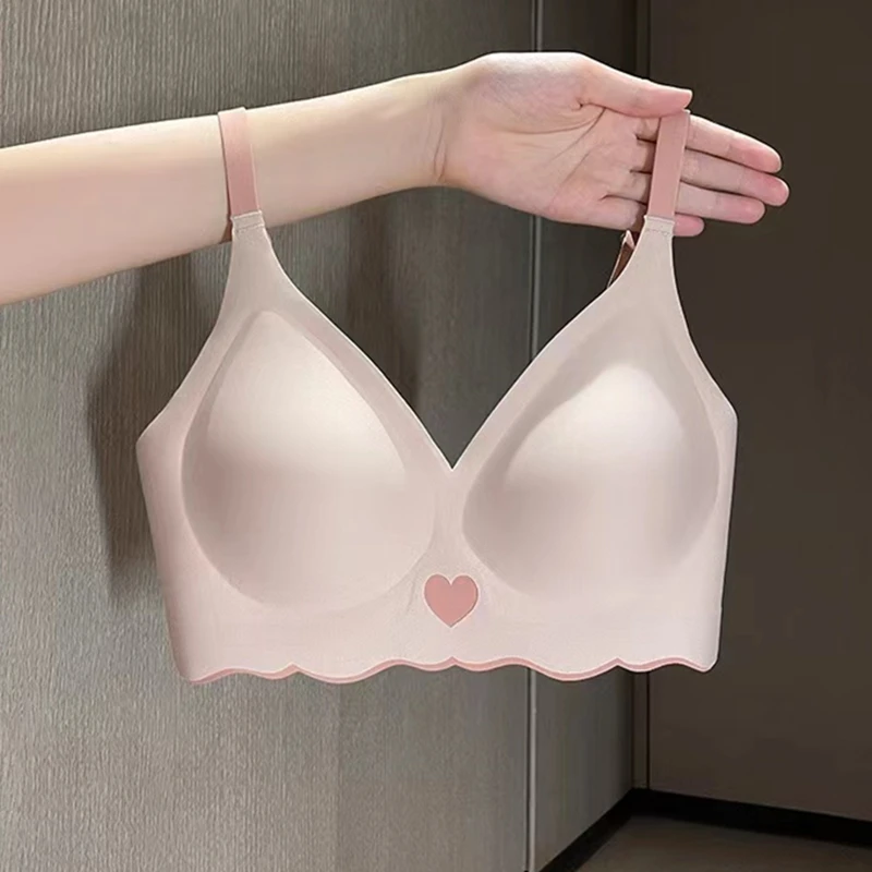 Top Non-marking Women's Bra Without Steel Ring Gathering Anti-sagging Comfortable And Small Women's Underwear Thin Section - Image 5