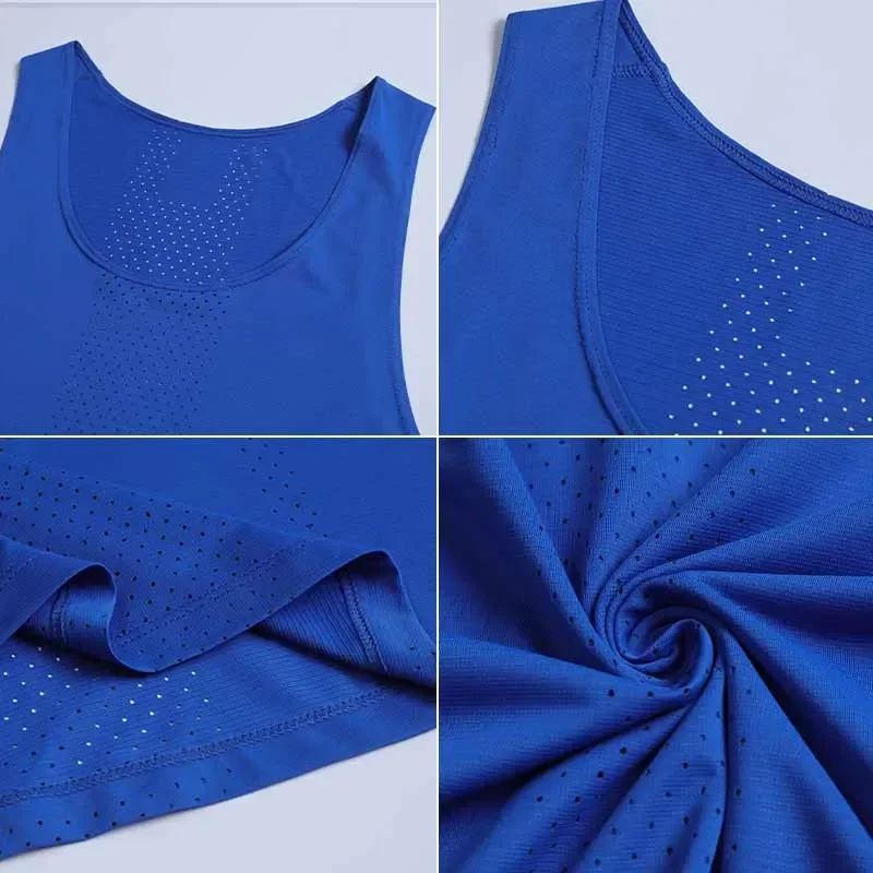 Men Leisure Sleeveless T-shirt Basketball Activewear Fitness Workout Sleeveless Tank Breathable and Quick-drying Running Top - Image 6