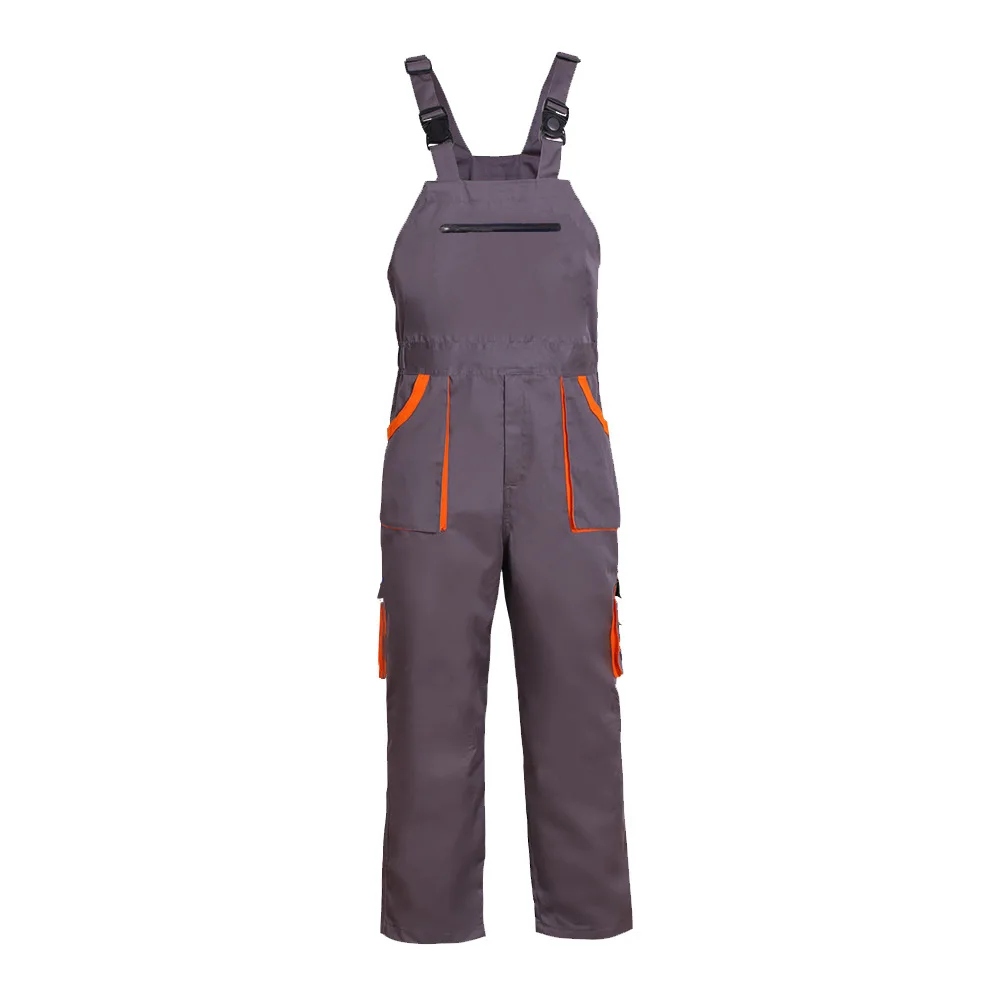 Bib Overalls Mens Women Work Clothing Plus Size Protective Coveralls Strap Jumpsuit Multi Pockets Uniform Sleeveless Cargo Pants - Image 3
