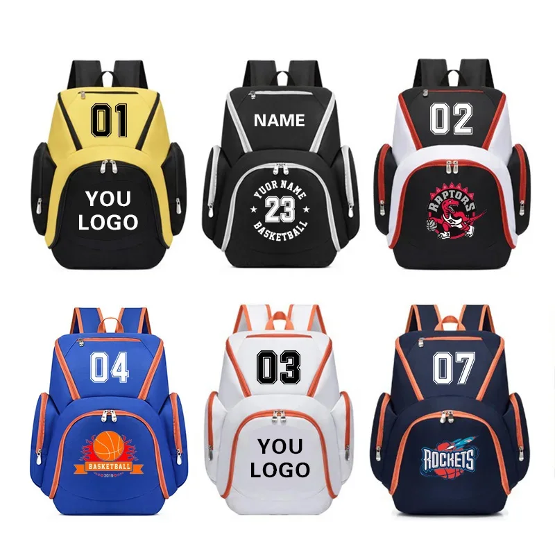 Basketball Backpack Printing Photos Sports Training Football Bag Men's Bag Custom Logo Printing Name Pattern - Image 4