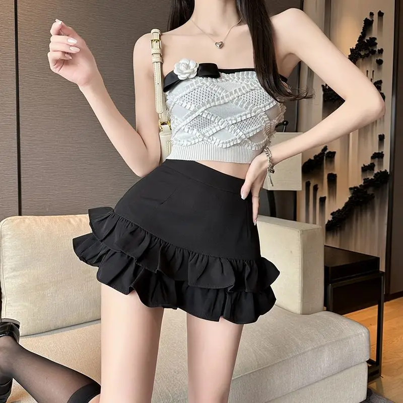 Casual Shorts Skirts for Women in Spring and Summer 2025 New Fashionable and Slim Hot Girls Ruffled A-line Skirt Skirt Pants - Image 4