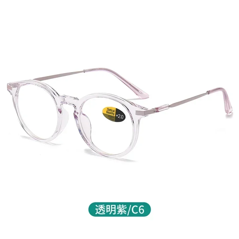 Anti Blue Light Reading Glasses for Elderly Vintage Round Frame Men Women Presbyopic Glasses Eyeglasses Diopter +50+75+125~~400 - Image 5
