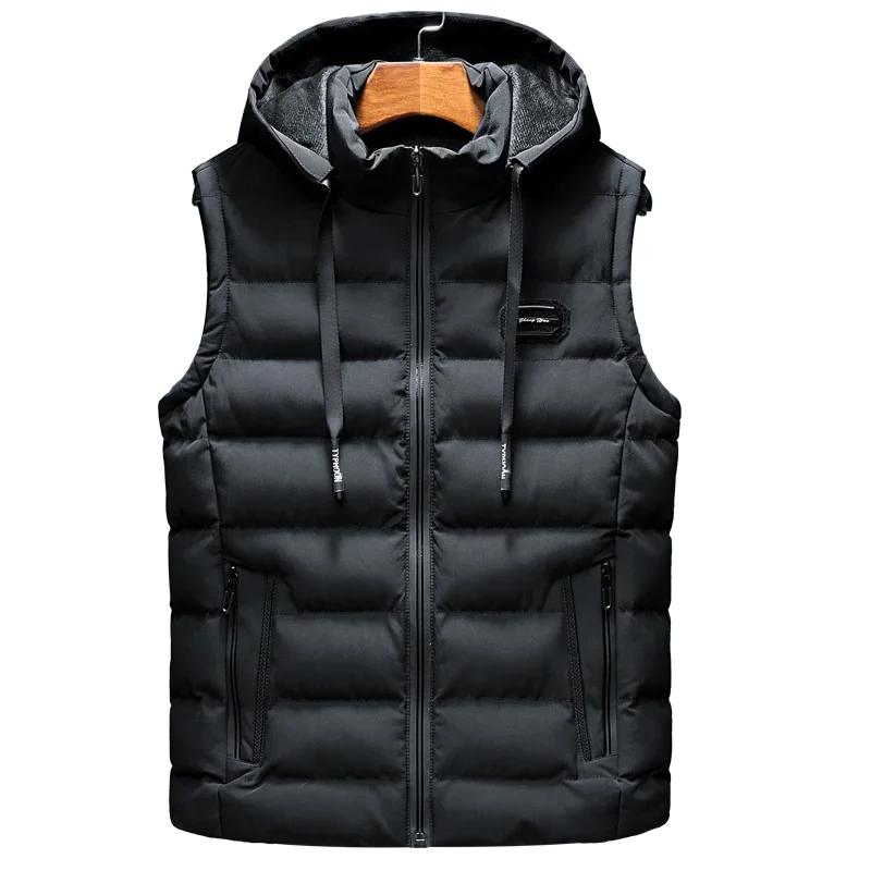 Vest Male Hooded Casual Loose Vest Jacket Mens New Autumn Warm Sleeveless Jacket Male Winter Casual Waistcoat Men Vest Plus Size - Image 5