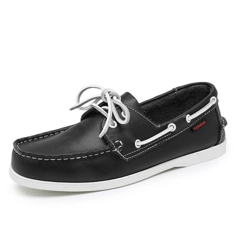 Men’s Leather Boat Shoes Casual Slip-On Loafers Anti-Skid Comfortable Shoes - Image 5