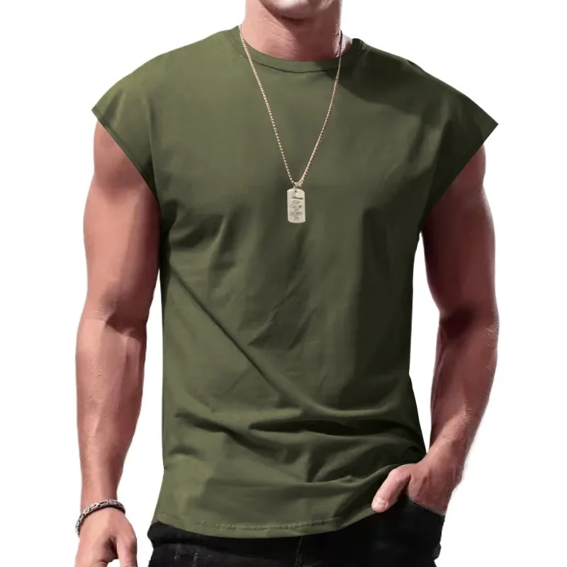 UETEEY Bodybuilding Sports Tank Tops Men Gyms Fitness Workout Sleeveless T Shirt Male Summer Loose Undershirt Running Man Vests - Image 6