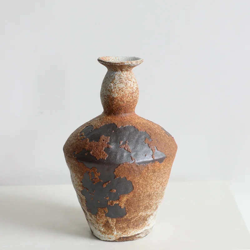 Retro And Nostalgic Handmade Ceramic Vases, Homestay Hotels, Zen Inspired Flower Arrangements, New Chinese Style Decorations - Image 3