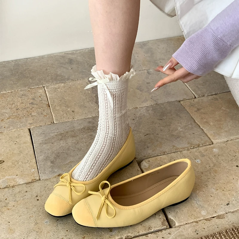 Spring Brand Women Flats Round Toe Shallow Slip On Ladies Casual Ballet Shoes Soft Sole Eelgant Dress Shoes - Image 3