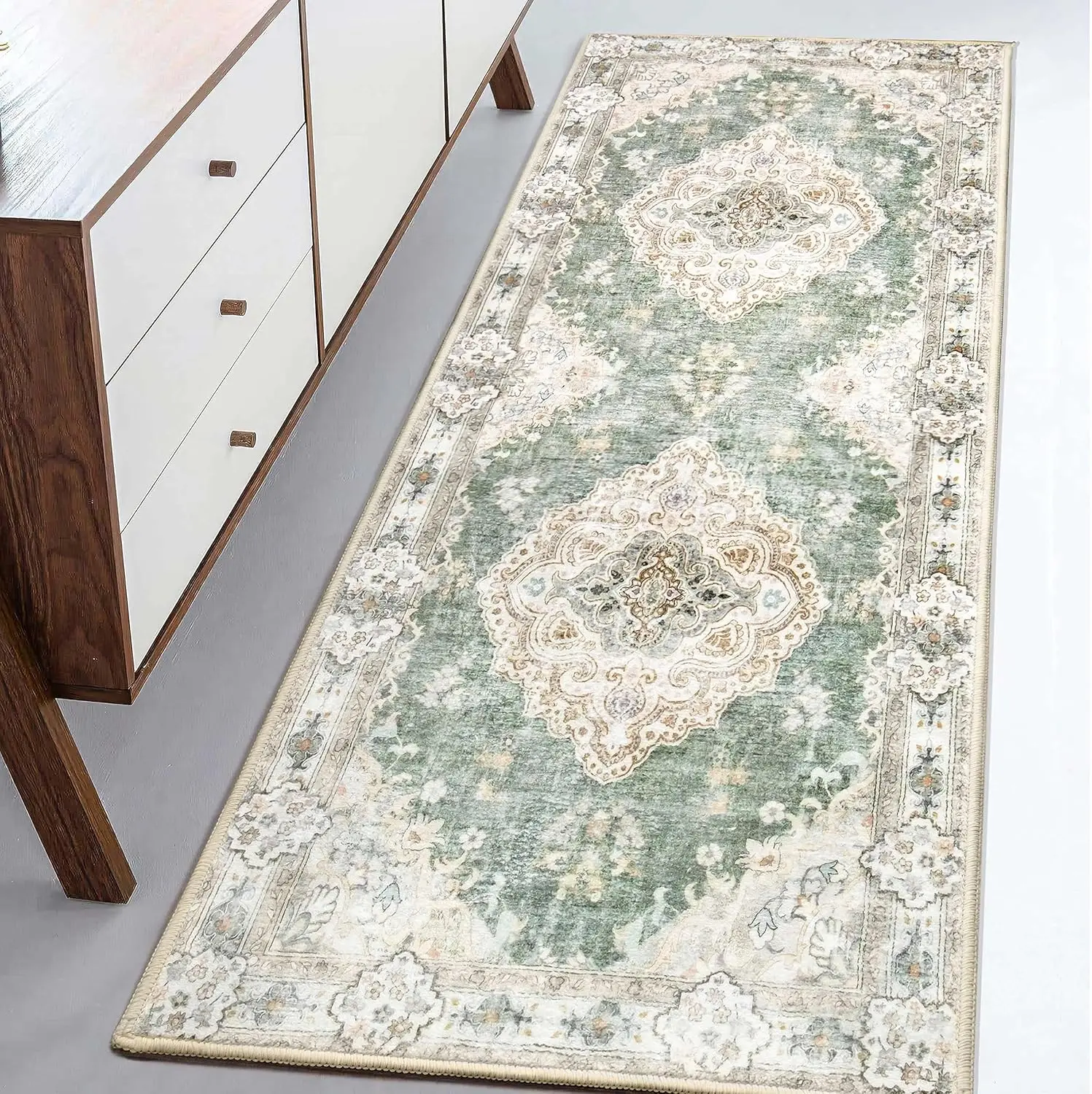 vikama Area Runner Rugs Boho Machine Washable Soft Anti-slip Carpet for Kitchen Bedroom Living Room Dining Room Home Decoration - Image 4