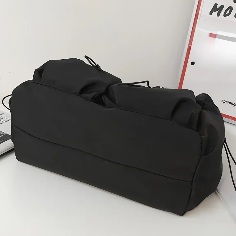 Fashionable Crossbody Bag with Drawstring Accent - Spacious & Secure Zipper Closure - Includes Stylish Bag Charm - Image 4