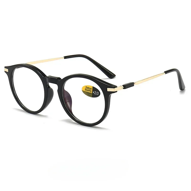 Anti Blue Light Reading Glasses for Elderly Vintage Round Frame Men Women Presbyopic Glasses Eyeglasses Diopter +50+75+125~~400 - Image 2